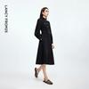Langzi Elegant Retro A-Line Stand Collar Dress
