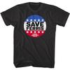 Ferris macht blau SAVE FERRIS Knopf Herren T-Shirt Wähle Sterne Komödie