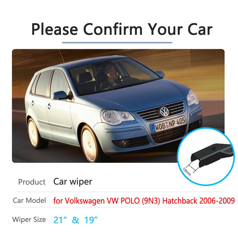 Car Wiper Blade Windshield for Volkswagen VW POLO Hatchback MK4 2006~2009 9N3 Front Windscreen Wipers Car Accessories 2007 2008