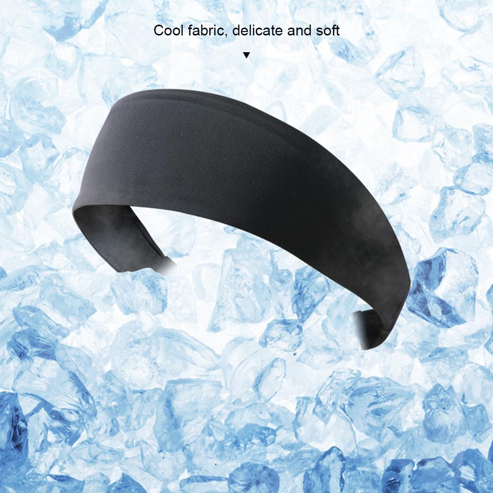 1PC Outdoor Sports Verbreitertes Schweißband Hochelastisches Schwanzband-Design Radfahren Fitness Laufen Eis Seide Atmungsaktives Stirnband