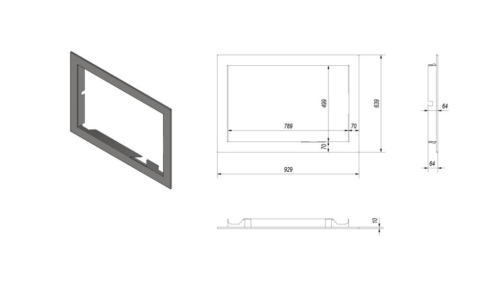 Frame for Nadia 12 ce stove frame width 70 mm