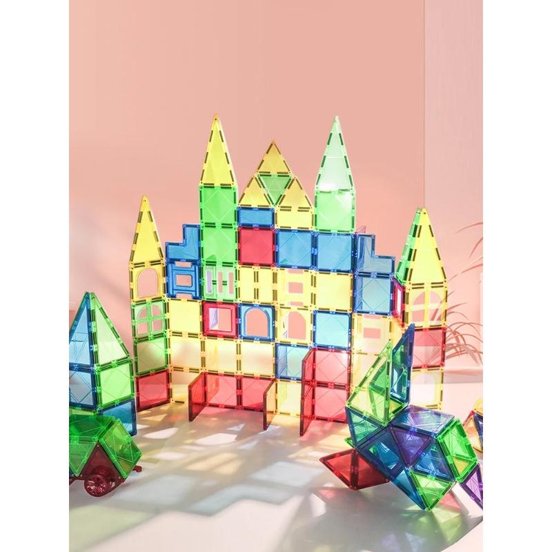 

116 штук магнитных строительных блоков набор магнитных строительных игр набор магнитных плиток развивающие игрушки для детей