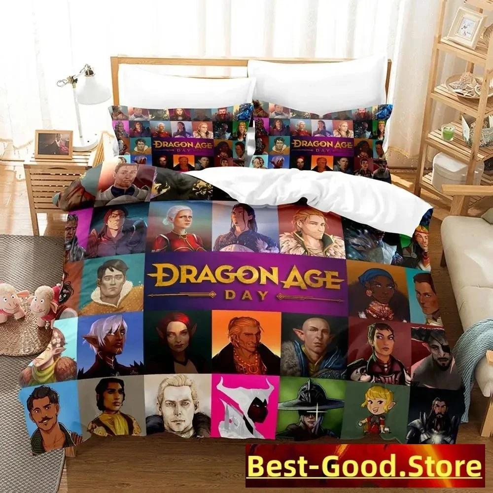 

Dragon Age Dreadwolf Beding Set Single Twin Ful Quen King-Sized Dimensionsd Dimensions Bed Linen Set Aldult Kid Bedrom Duvetcover Sets Anime parure de 120*200cm Single
