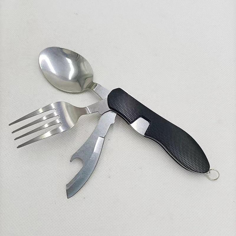 Outdoor Portable Multi-functional Folding Tableware, Picnic Detachable Forks, Spoons, Fruit Knives, Creative Small Tableware