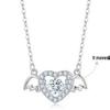 Women's Heart Angel Wings Pendant Necklace: Luxurious and Versatile Clavicle Chain with a Sweet, Lively Design
