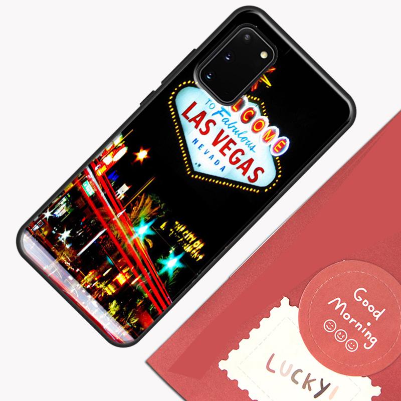 Las Vegas Sign LIGHTS Nevada Rome Phone Case For Samsung Galaxy S26 S25 S24 S20 S21 S22 S23 Ultra S10 Plus S25 FE Cover Shell