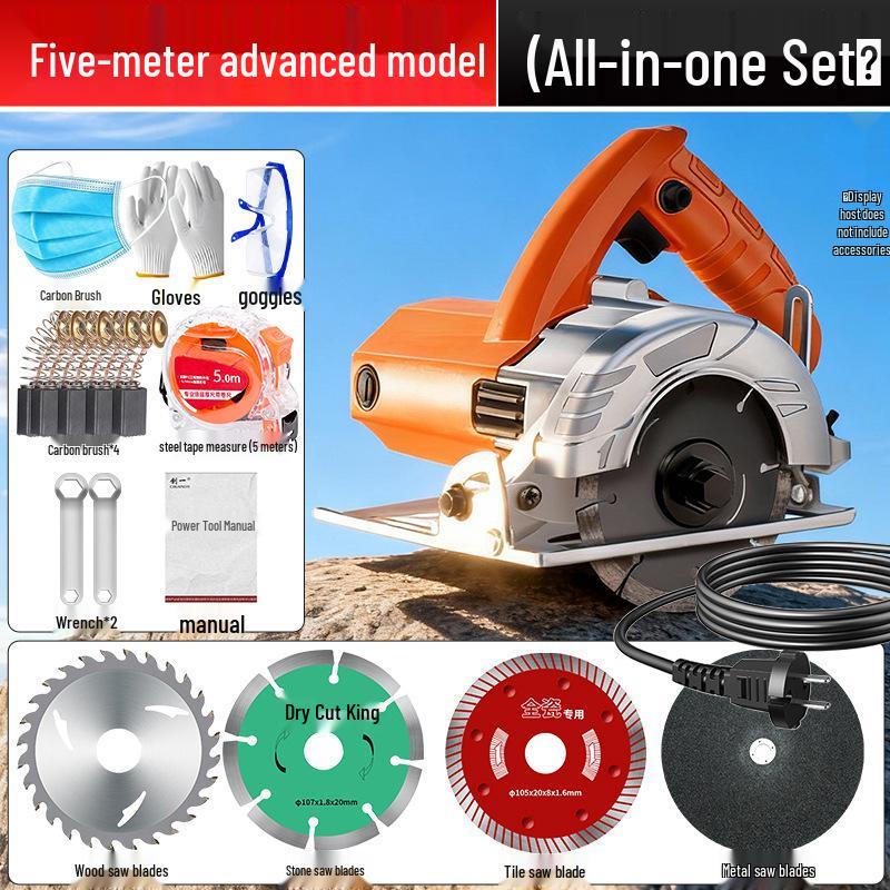 High-Power Multifunctional Handheld Electric Saw for Tile, Stone, Metal, and Woodworking