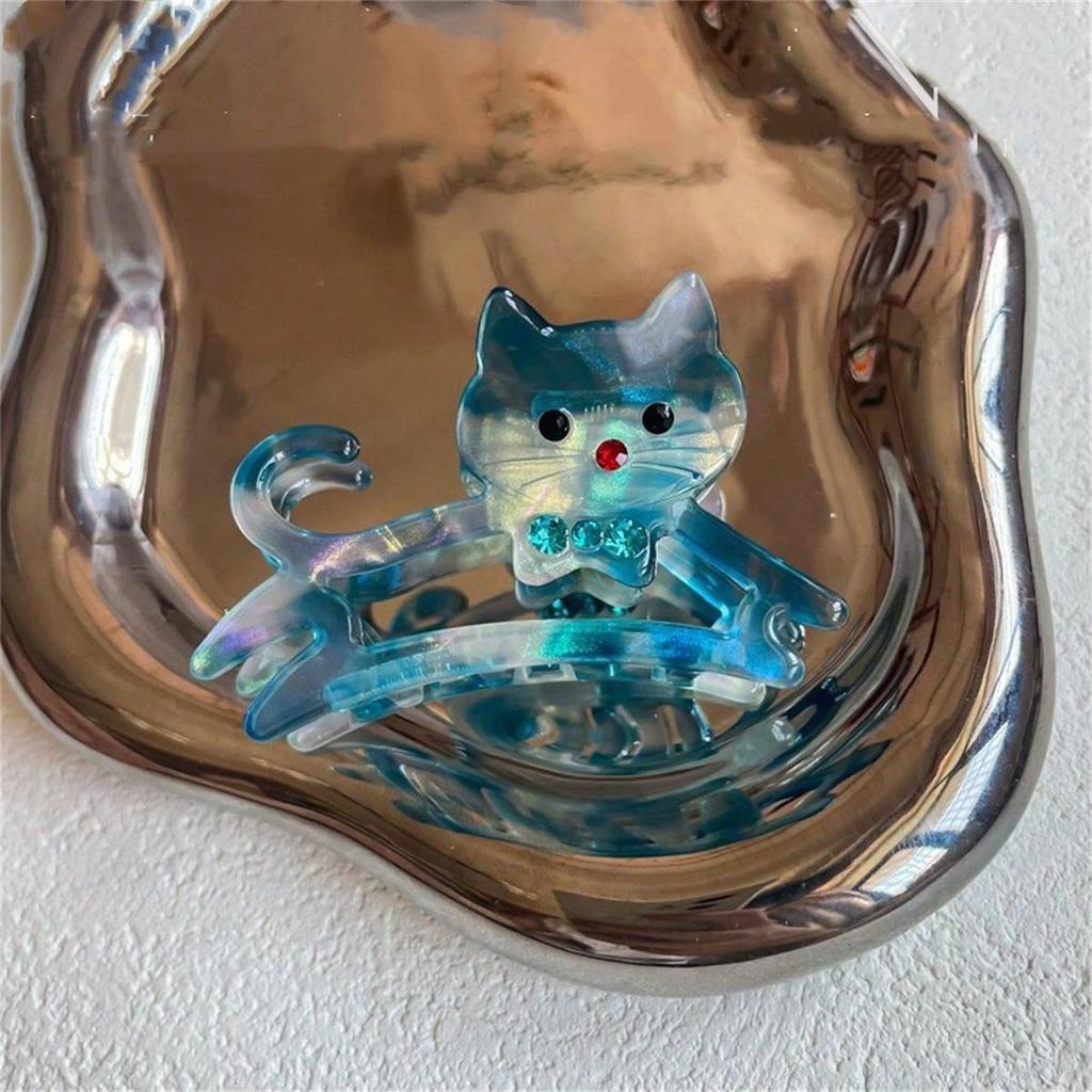 1 Kätzchen Haarklammer Neu Essigsäure Haarspange Mädchen süß mittelgroße Haiklammer Diamant Kätzchenklaue Kopfschmuck Haarklammer