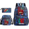Cr7 Youth Fashion Children'S Student Schoolbag Three-Piece Set Backpack Satchel Pencil Case
