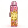 1PC Big Sun Sunflower 750ml Color Plastic Sports Water Bottle Leakproof Flip Straw Lid Suitable for Sports Office Home Use