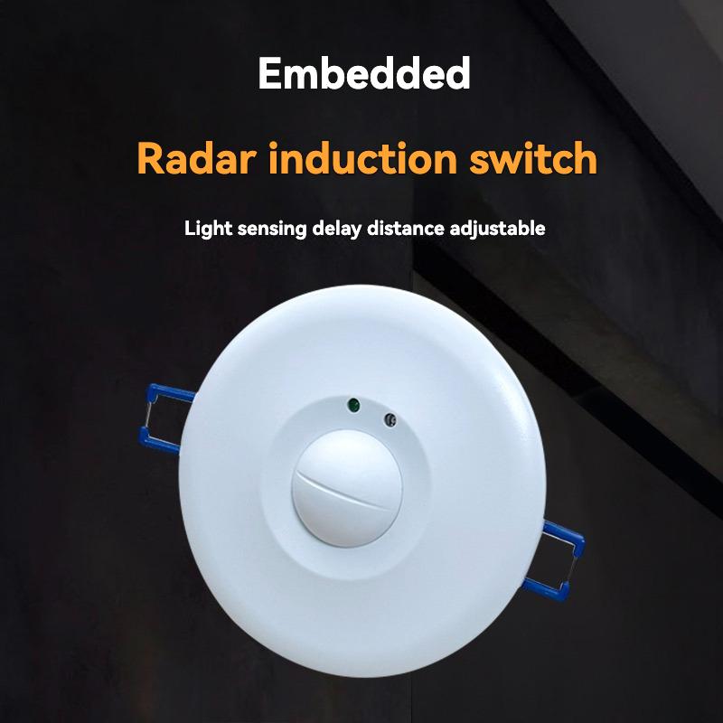 110-240v ceiling embedded 5.8GHZ ultra high power LED light with 6000W40A microwave radar induction switch