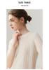 Lekasha 100% Pure Cashmere Short-Sleeve Round-Neck Pullover.