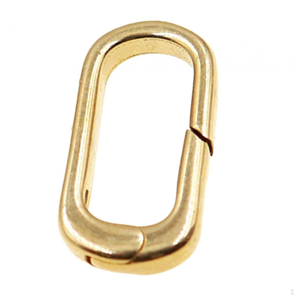 Solid Gold Oval Snap Push Connector Lock Lobster Clasps Brass Ornaments Closure for DIY