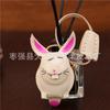 The First Layer Of Cowhide Bunny Pendant, Car Keychain, Leather Rope, Bag, Pendant, Accessories, Zodiac Gifts.
