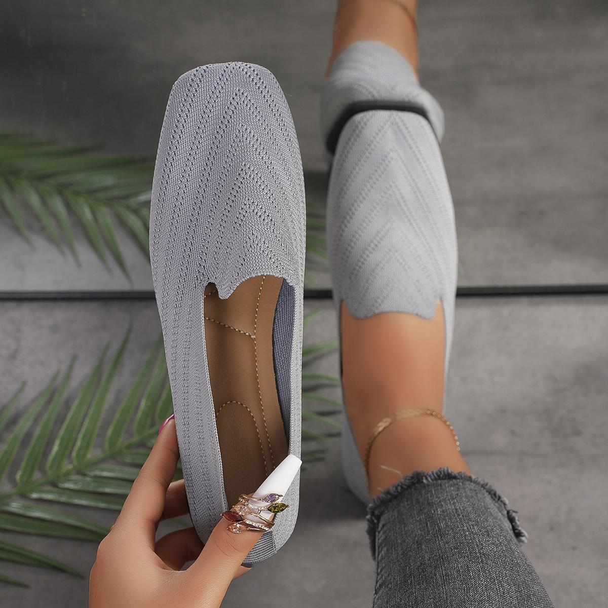 

Fashion Women Flats 2024 New Fashion Spring Autumn Walking Loafers Shoes Shallow Comfortable Sneakers Shoes for Women Zapatos De Mujer 36 сірий колір