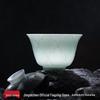 Jingdezhen Ceramic Gaiwan with Shadow Green Carving
