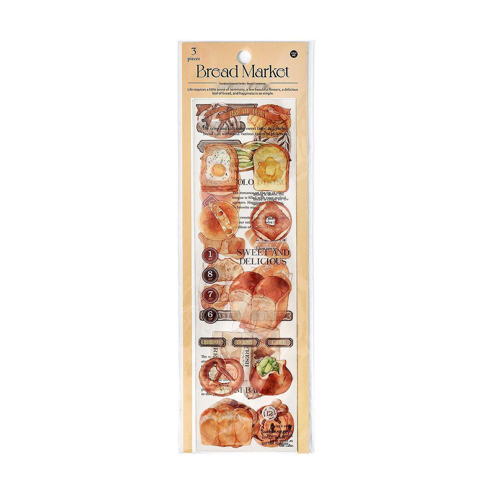 Infeel.Me Retro Ins Bread Dessert Planner Oil Tape - Tuesday Series PET Long Strip