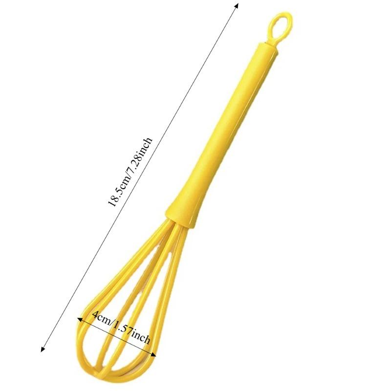 Kitchen Silicone Whisk Non-Slip Egg Beater Milk Frother Kitchen Utensil  Kitchen Silicone Egg Beater Tool Easy To Clean