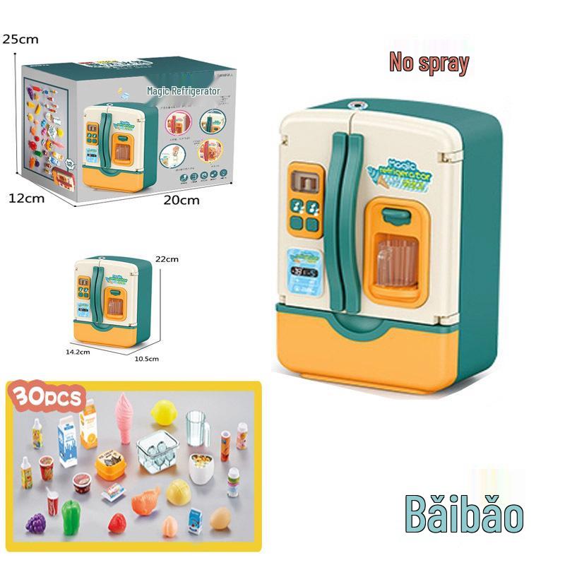 Elektrisches Wassersprüh-Spielhaus Spielzeug Kühlschrank für Kinder - Interaktives Geschenk für Eltern und Kinder