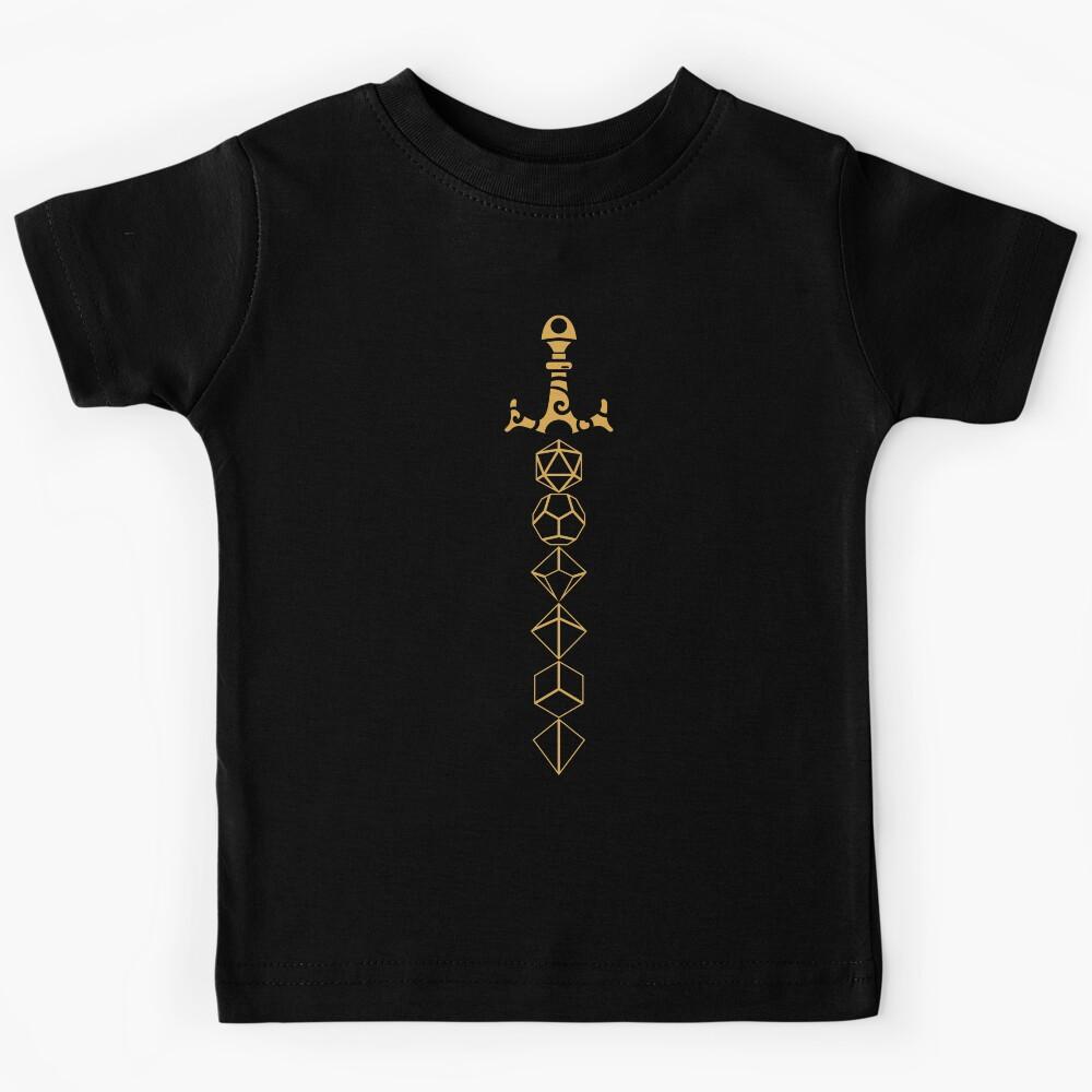 Dice Set Sword Tabletop RPG Gaming Kids T-Shirt 130