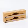 Bamboo Fresh-keeping Film Cutter & Storage Box with Multi-compartment Slicer