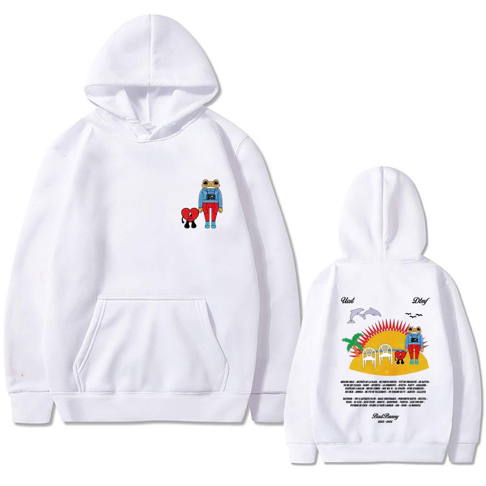 Rapper Bad Bunny Print Hoodie Un Verano Sin Ti Pullover Debi Tirar Mas Fotos DTMF Sweatshirt Men Women Oversized Hoodies
