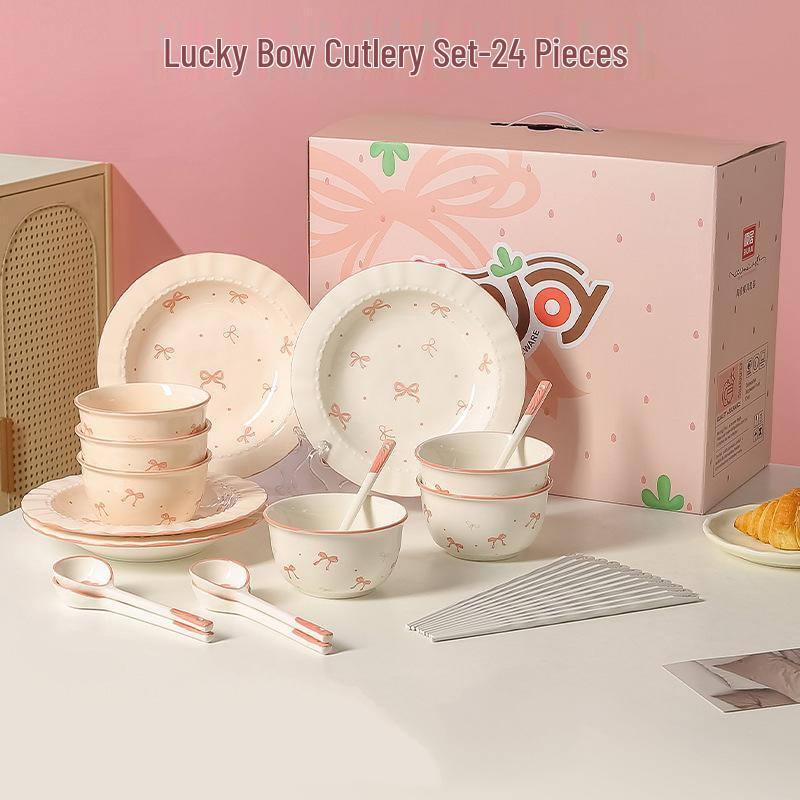 

Набор столовой посуды Wutuo Lucky Bowknot из 24 предметов