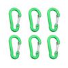 6Pcs/lot Aluminum Alloy Carabiner Keychain Outdoor Camping Climbing Snap Clip Lock Buckle Hook Fishing Accessories