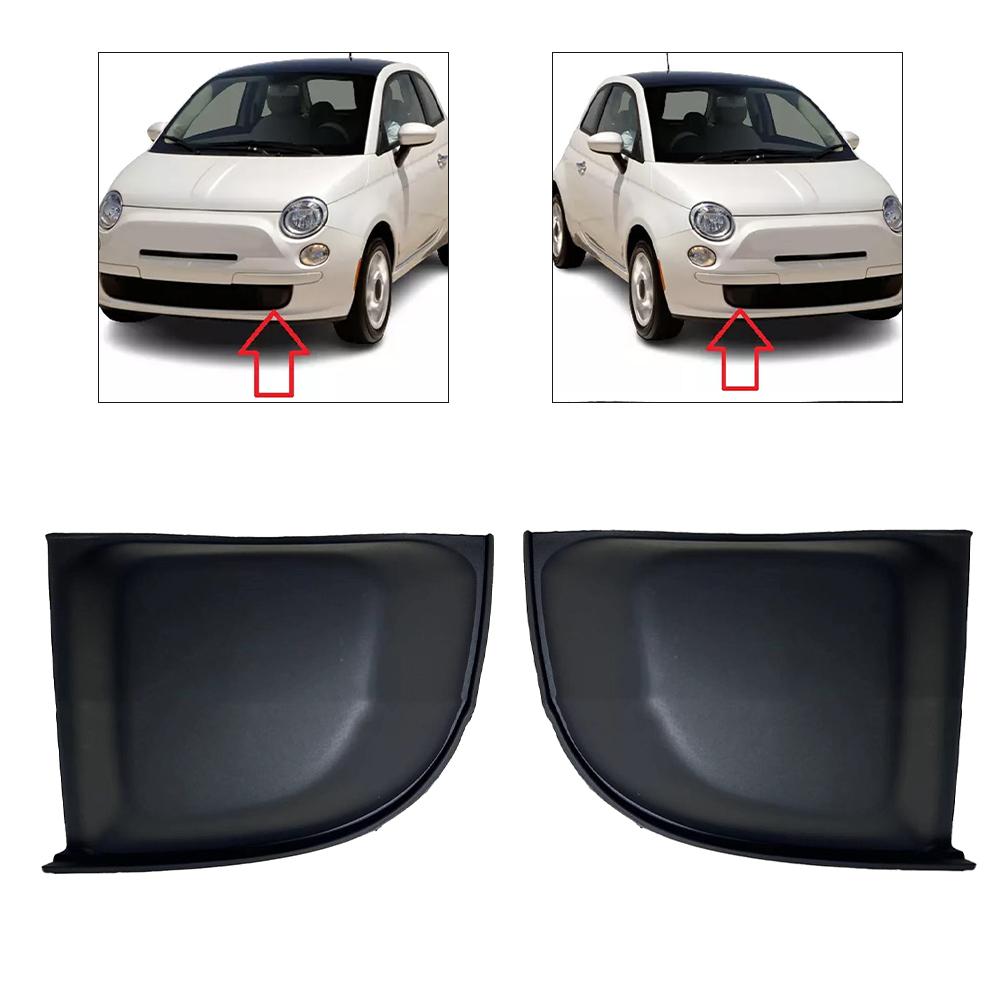 Car Left / Right Front Bumper Trim Cover For Fiat For 500 Models (2007-2015) Black Car Front Bumper Cover Plate