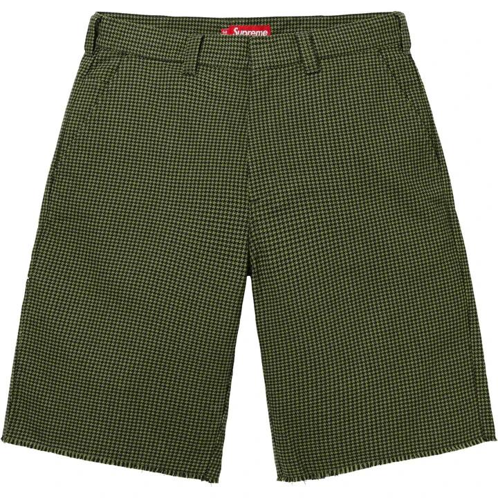 Supreme Work Short 25SS Olive Houndstooth 32