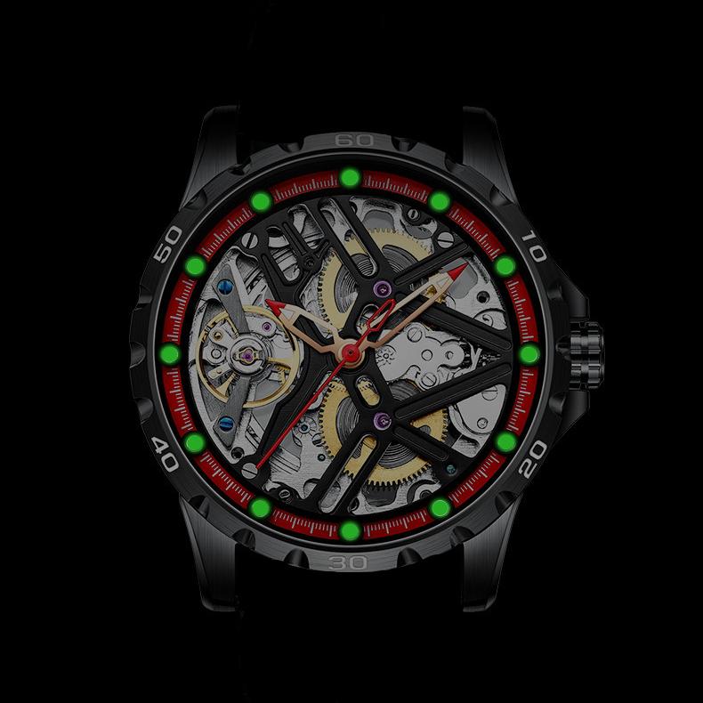 AILANG Nuevo Reloj Hueco Reloj Mecánico Automático Completo Impermeable Reloj de Hombre Correa de Silicona