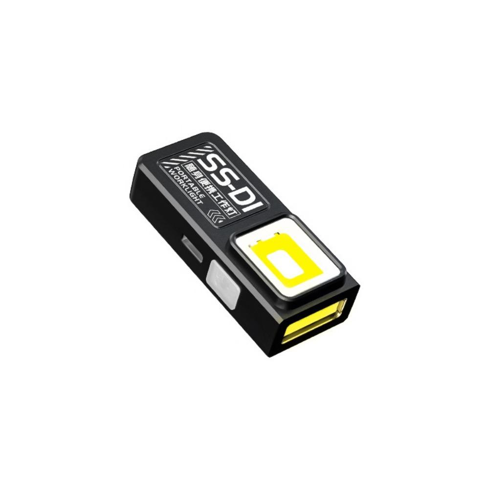 USB Rechargeable Mini COB LED Flashlight Bottom Magnetic Clip-On Handheld Work Light Powerful with COB Emergency Light