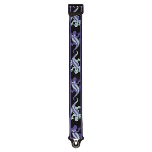 D'Addario Vingate Strap Collection Teal Lizards 50BALPW02 Guitar Strap with Strap Locks