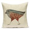 Country Style Cushions Cover Bird Feather Throw Pillow Case Home Decorative Sofa Bed Car Polyester Pillow Cover