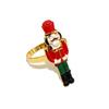 Elegant Holiday Dinner Napkin Rings Nutcrackers Design Alloy Metal Christmas Decors Elegant Alloy Napkin Holders