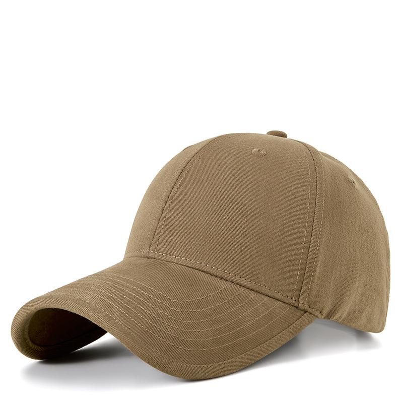 Spring and autumn large windproof baseball cap women's large head circumference large size washed hat medium men's wide brim cap