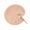 Farmhouse Style Handmade Woven Palm Leaf Fan Wedding Hand Fans For Summer Home Decoration Beach Parties Outdoor Events