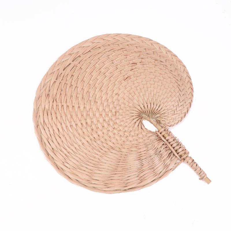 Farmhouse Style Handmade Woven Palm Leaf Fan Wedding Hand Fans For Summer Home Decoration Beach Parties Outdoor Events