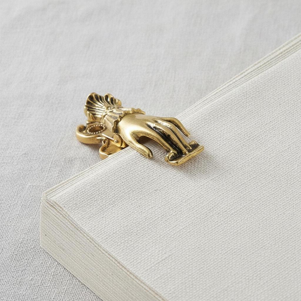 Metal Hand Clip Ornate Page Holder Multi-Use for Flat-Lay Photography, Crafters