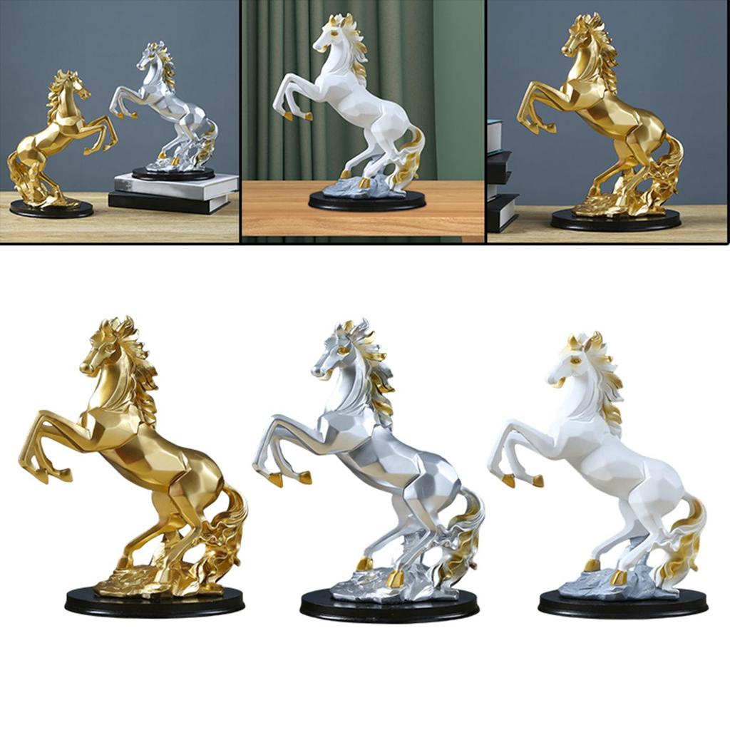 Horse Statue Figurine Collectable Resin for Furnishing Desktop Decor