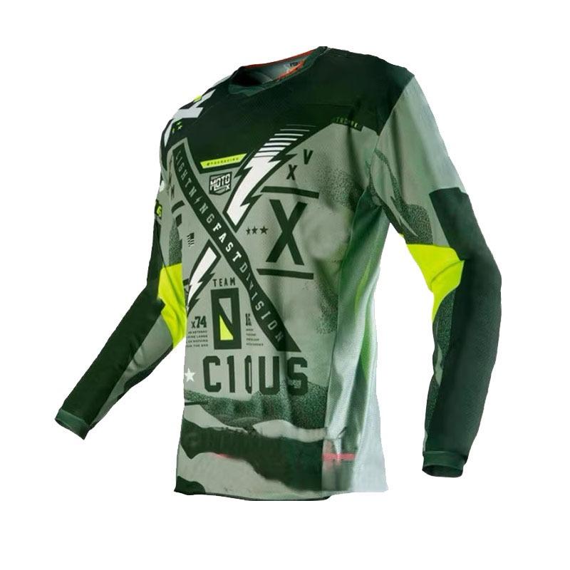 Maglia MTB Downhill Manica Lunga Motocross Racing Shirt Off Road Dirt Bike ATV Enduro MX