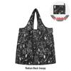 Medium Foldable 210D Oxford Cloth Shopping Bag, Convertible to Shoulder or Handbag, Ideal for Groceries and Camping