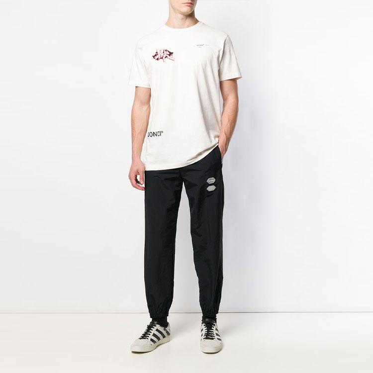 Off-White Graffiti Logo Print T-Shirt White Men Tops OMAA027R191850050288