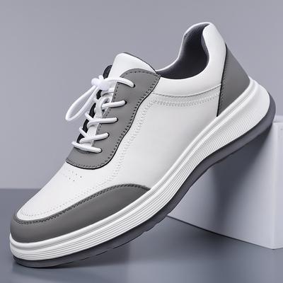 Mode 2025 Neue Lässige Leder Herren Schuhe mit Dickem Boden Hohe Qualität Outdoor Rutschfest Bequeme Sneaker Hohe Qualität Schnürer Designer Flats
