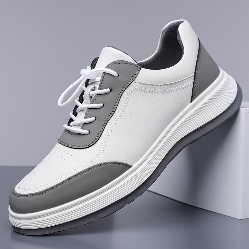 2025 New Casual Leather Mens Thick Bottom Shoes High Quality Outdoor Non-slip Comfy Sneakers High Quality Lace-Up Designer Flats