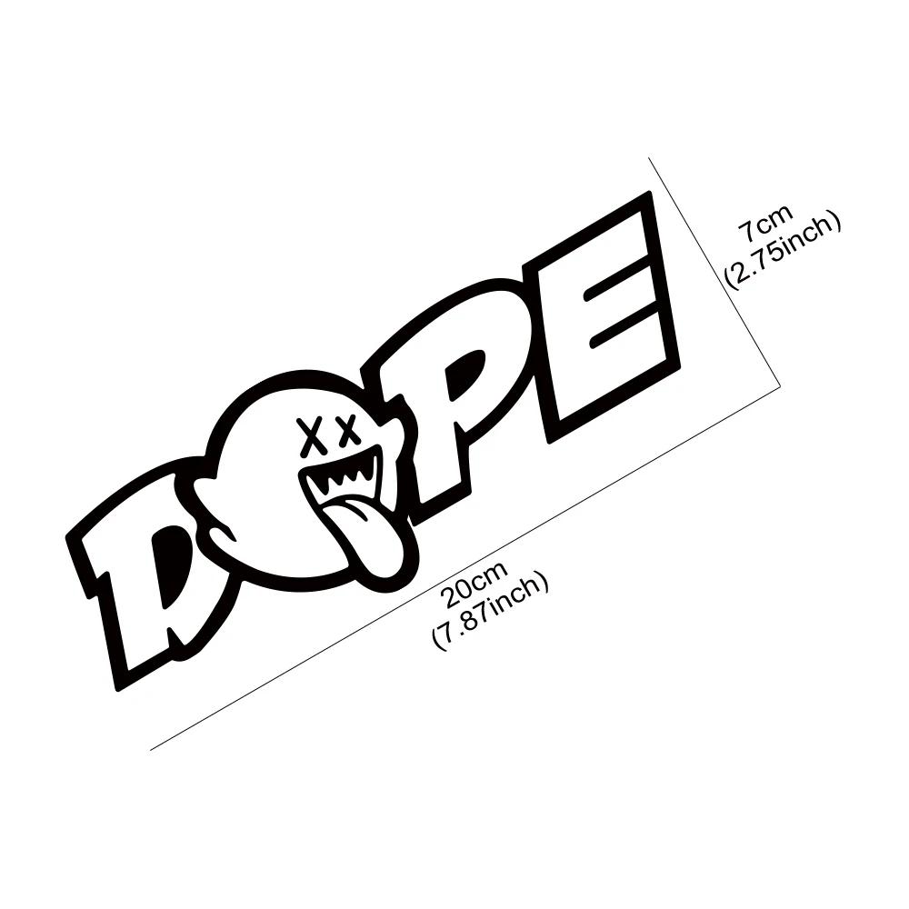 20x7cm DOPE Anime Ghost Halloween Cute Car Stickers Styling Car Body Window Motorcycle Decor Vinyl Film Decal Auto Accessories
