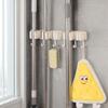 Clip Design Wall Mounted Mop Clip Plastic Broom Hook Mop Broom Organizer Rack  Household Storage