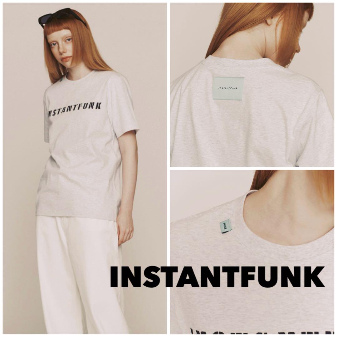 

[Б/У] Футболка с винтажным логотипом INSTANTFUNK, которую носил Вону из Seventeen, с коротким рукавом, Корея