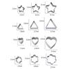 Vivi Bakie 24-Piece Cookie Cutter Set, Biscuit Molds, Square Cookie Cutters, Confectionery Tools, Stainless Steel, Flower and Star Shapes, with Storag