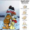1ks flanelová deka Garfield Pes, měkká, šetrná k pokožce, s digitálním potiskem, různé velikosti k dispozici pro rodinu, přátele, narozeniny